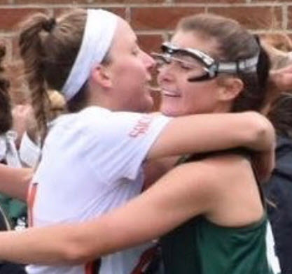 Lifetime Friendships, Crofton GLAX Alums Caroline Kerr and Madeline cloyd face each other in college play