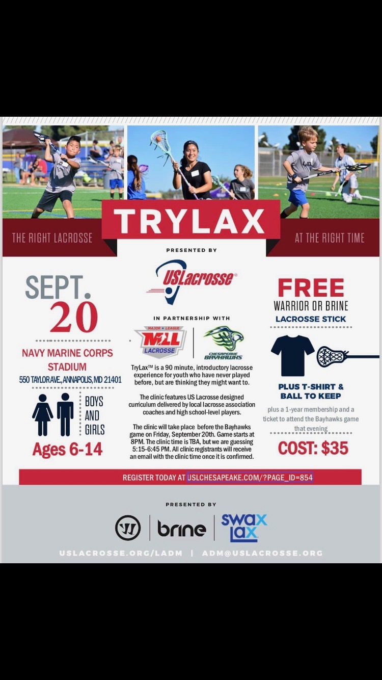 Try LAX! Only $35 includes Stick, ball & a tee shirt!!